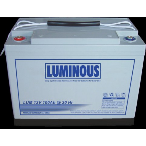 Luminous 100 AH 12V C10 PURE GEL BATTERY